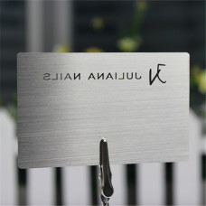 Полированного металла визитная карточка
