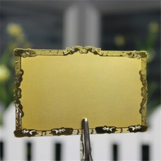 Dekoracijo meji zlato kovinsko kartico, prazno Metal kartico