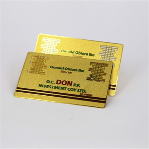 Two Color Printing, Custom cheap metal business cards china manufactureGold Metal business Cards