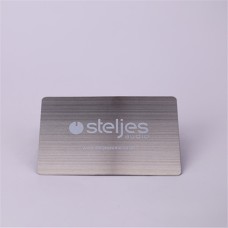 85.5 * 54 MM harjattu ruostumaton korttiHarjattu metalli käyntikortteja