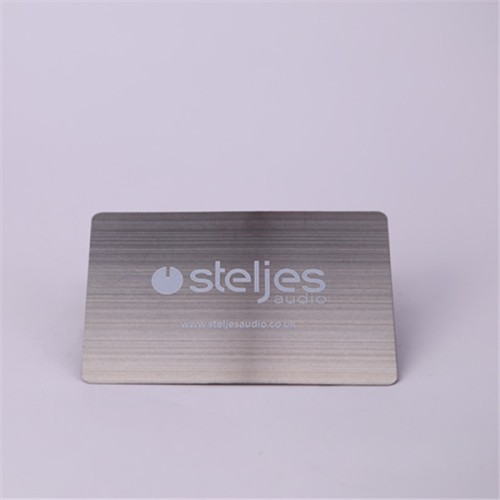 85.5*54MM Brushed Stainless CardBrushed Metal business Cards